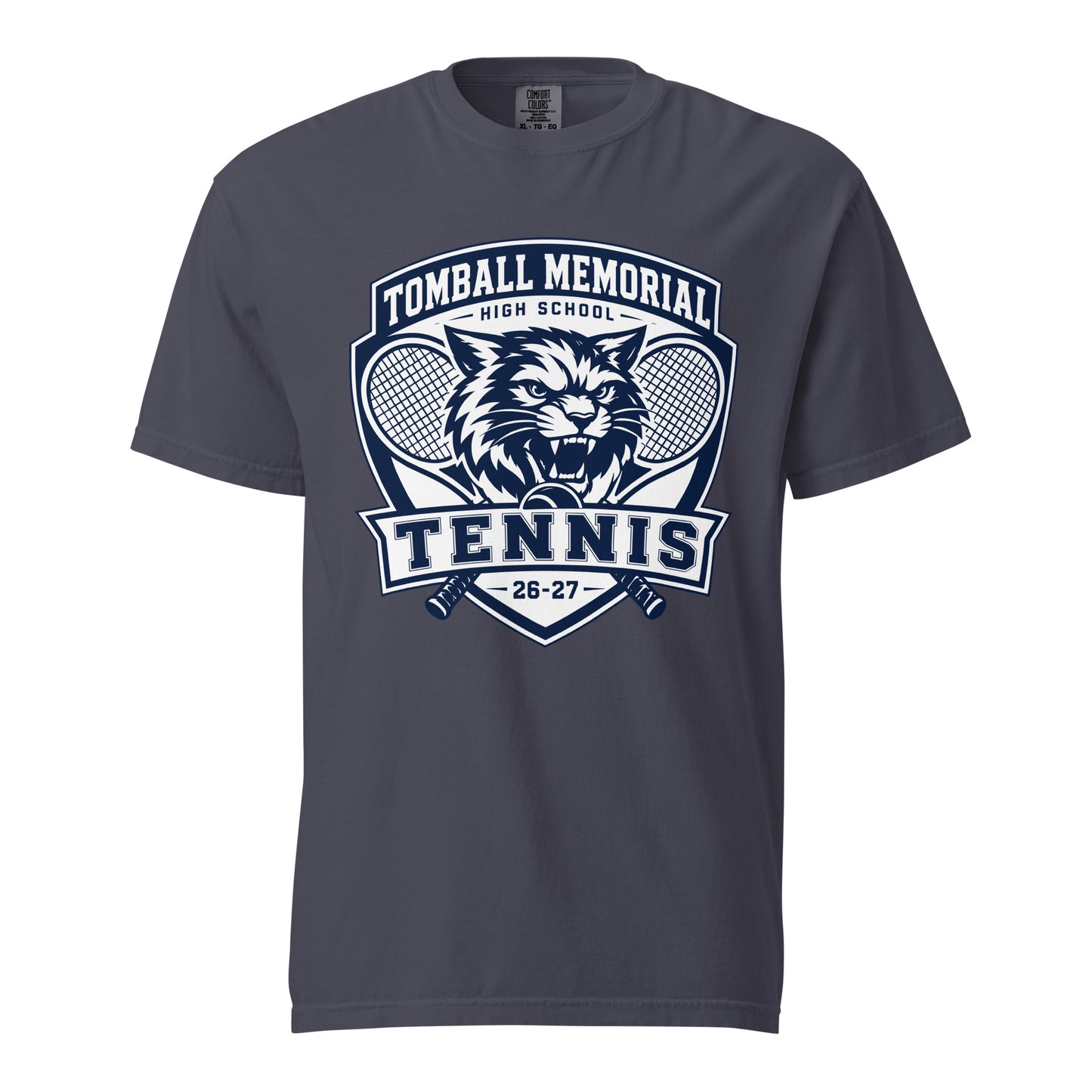 Signature | Comfort Colors T-Shirt | TMHS Tennis | Shield Logo