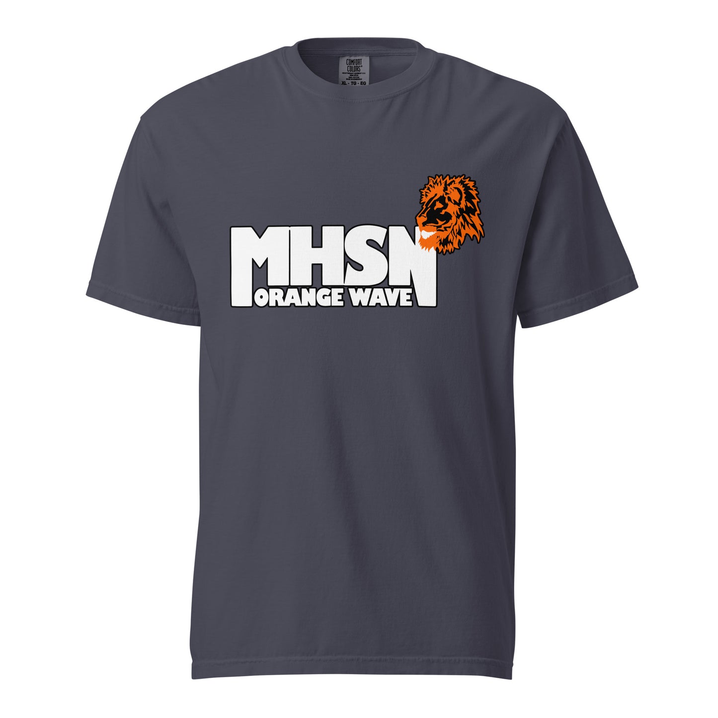Signature | Comfort Colors T-Shirt | Orange Wave Marching Band | Crest Logo