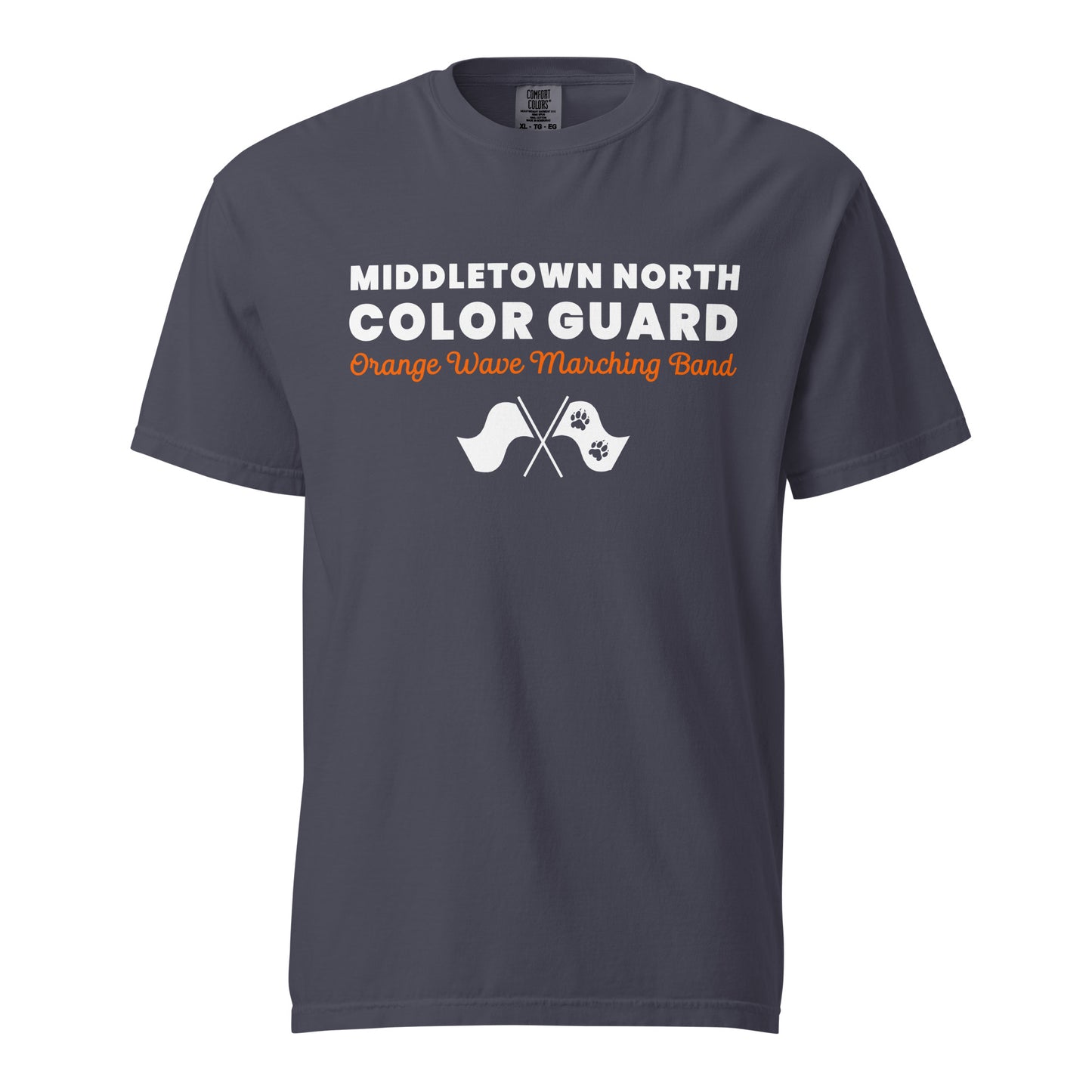 Signature | Comfort Colors T-Shirt | Orange Wave Marching Band | Modern Script Logo
