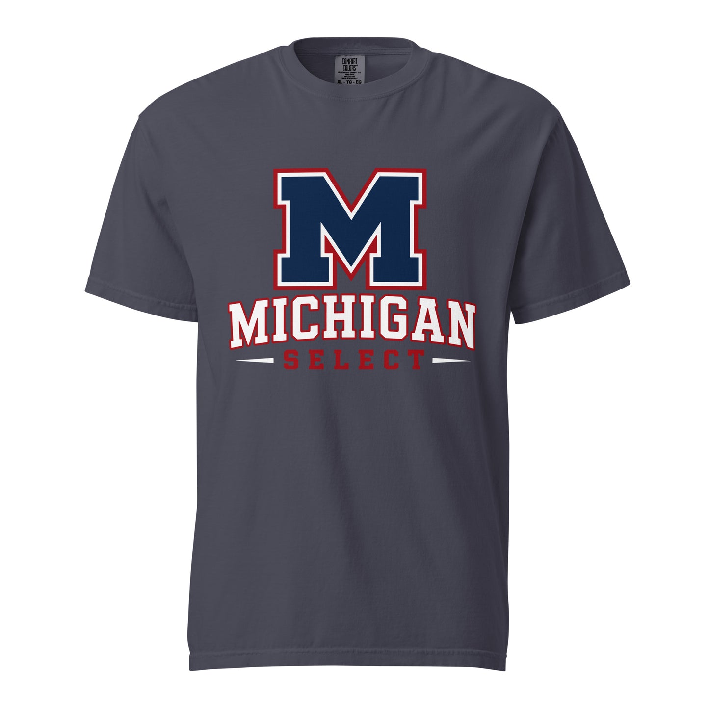 Signature | Comfort Colors T-Shirt | Michigan Select Baseball | Emblem Logo