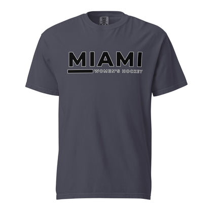 Signature | Comfort Colors T-Shirt | Miami Women's Hockey | Lettermark Logo