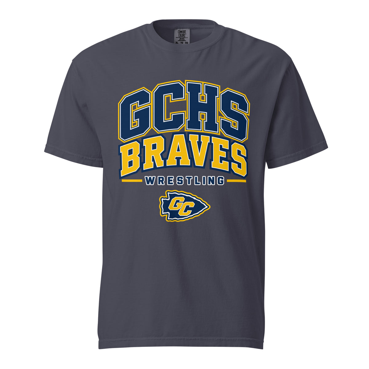 Signature | Comfort Colors T-Shirt | Grant County High School Wrestling | Vanguard Logo