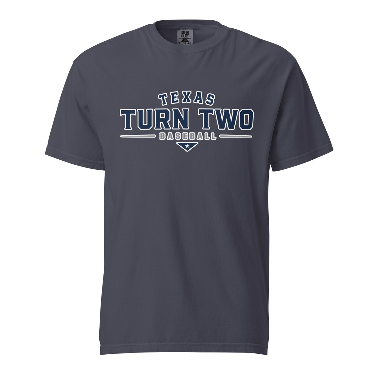 Signature | Comfort Colors T-Shirt | Texas Turn Two Baseball | Modern Script Logo