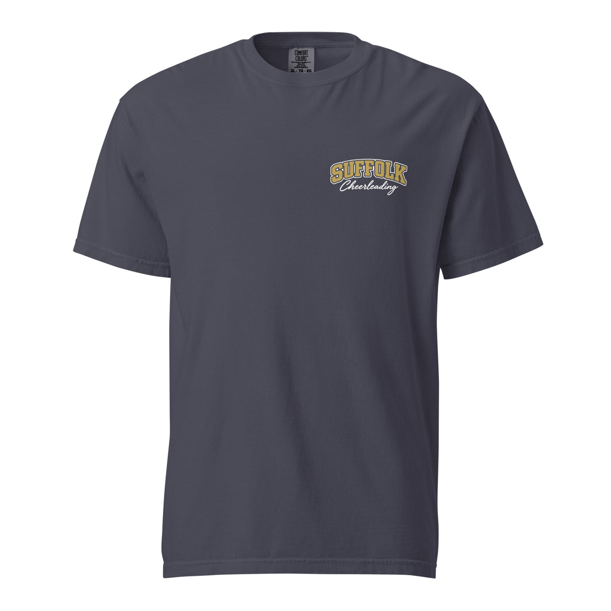Signature | Comfort Colors T-Shirt | Suffolk University Cheerleading | Valor Logo