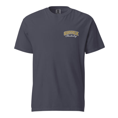 Signature | Comfort Colors T-Shirt | Suffolk University Cheerleading | Valor Logo