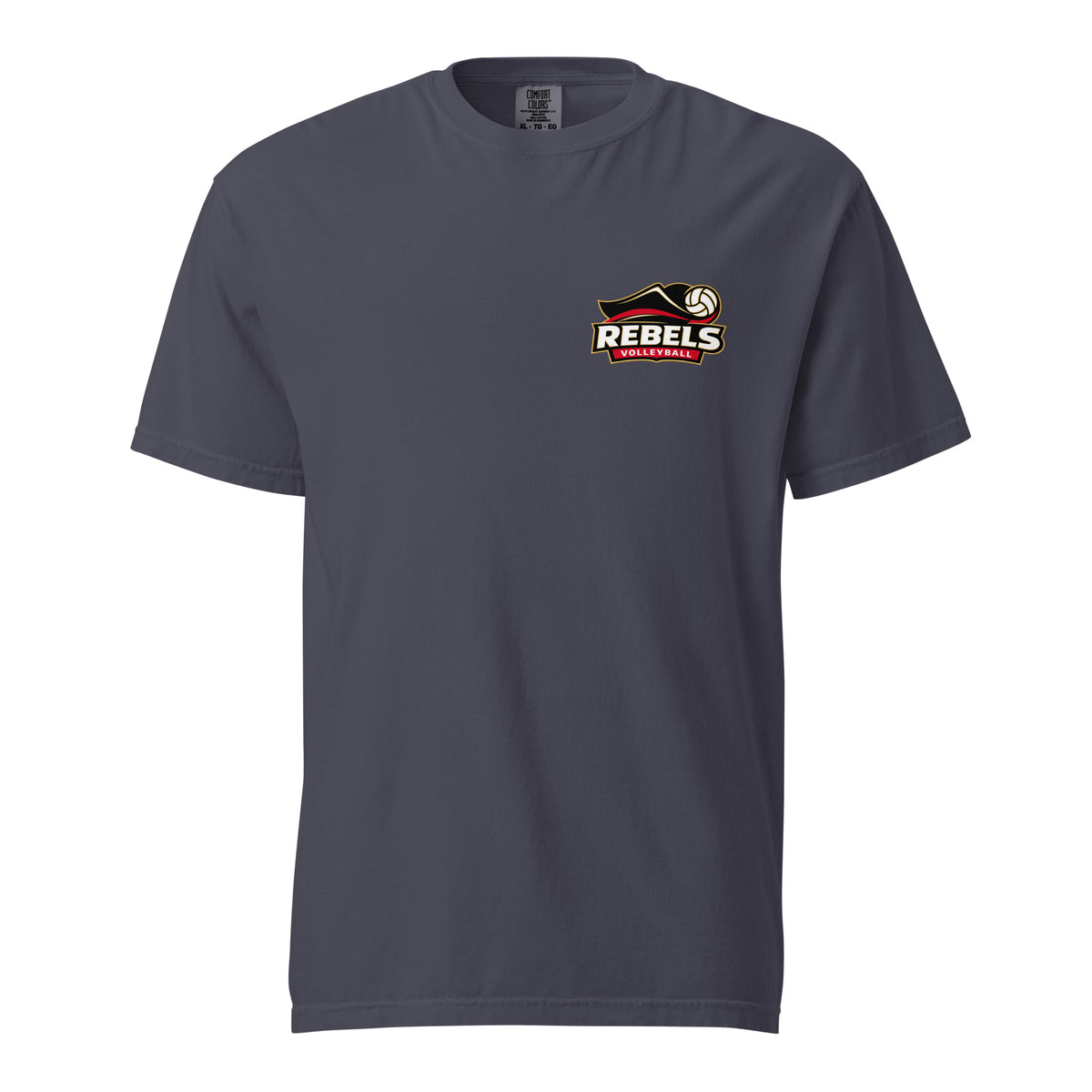 Signature | Comfort Colors T-Shirt | Rebels Volleyball Club | Crest Logo