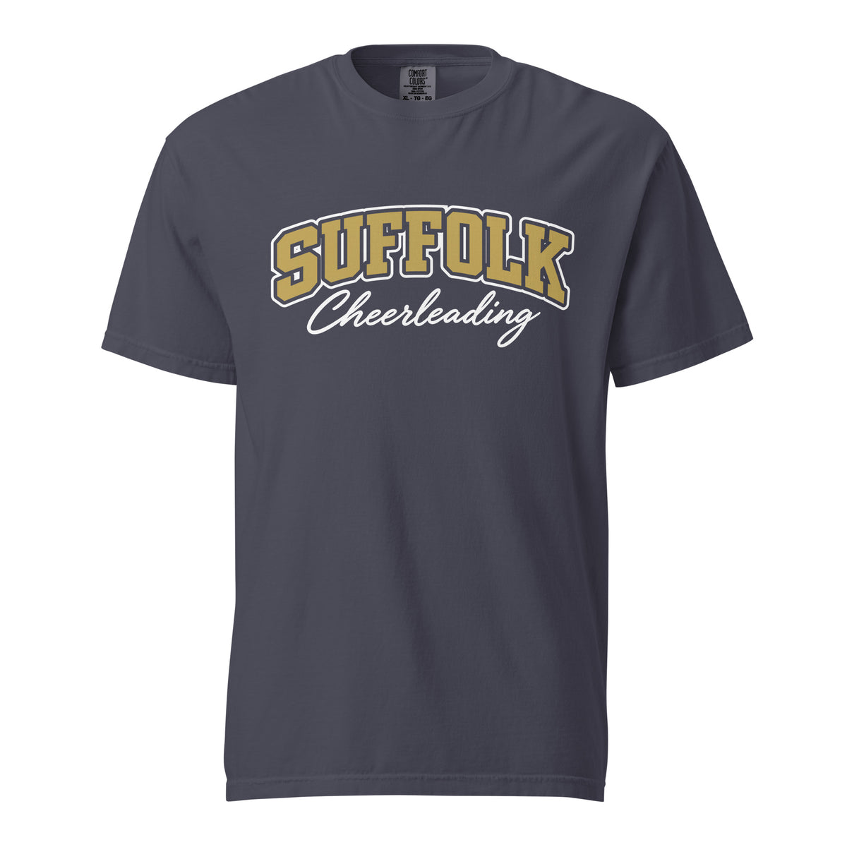 Signature | Comfort Colors T-Shirt | Suffolk University Cheerleading | Valor Logo