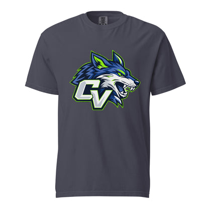 Signature | Comfort Colors T-Shirt | Cumberland Valley Coyotes Football | Crest Logo