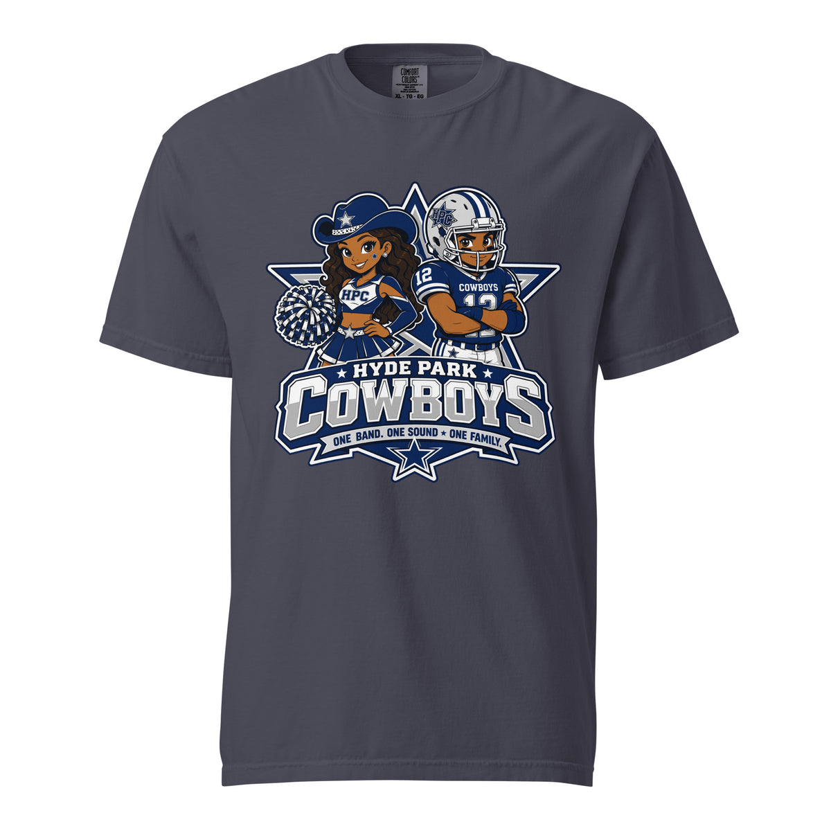 Signature | Comfort Colors T-Shirt | Hyde Park Cowboys | Vanguard Logo