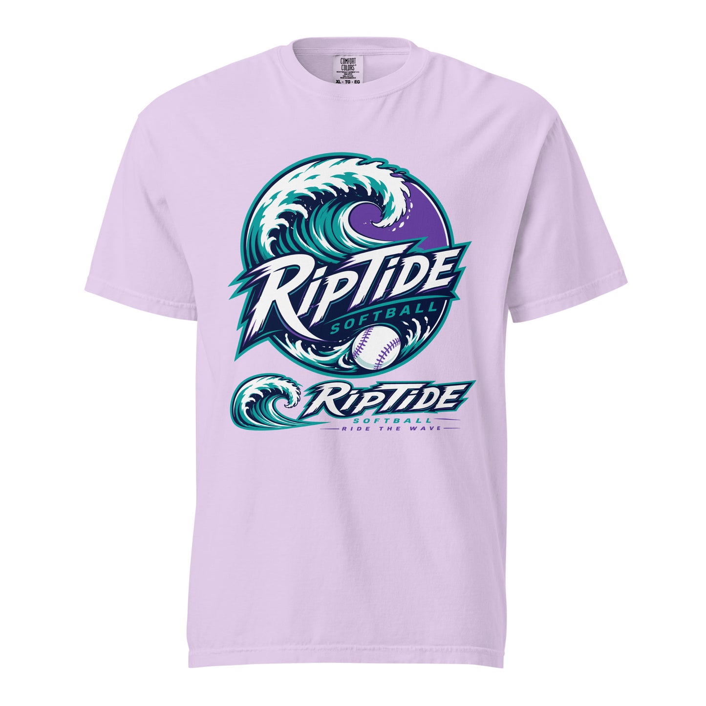 Signature | Comfort Colors T-Shirt | RipTide Softball | Crest Logo