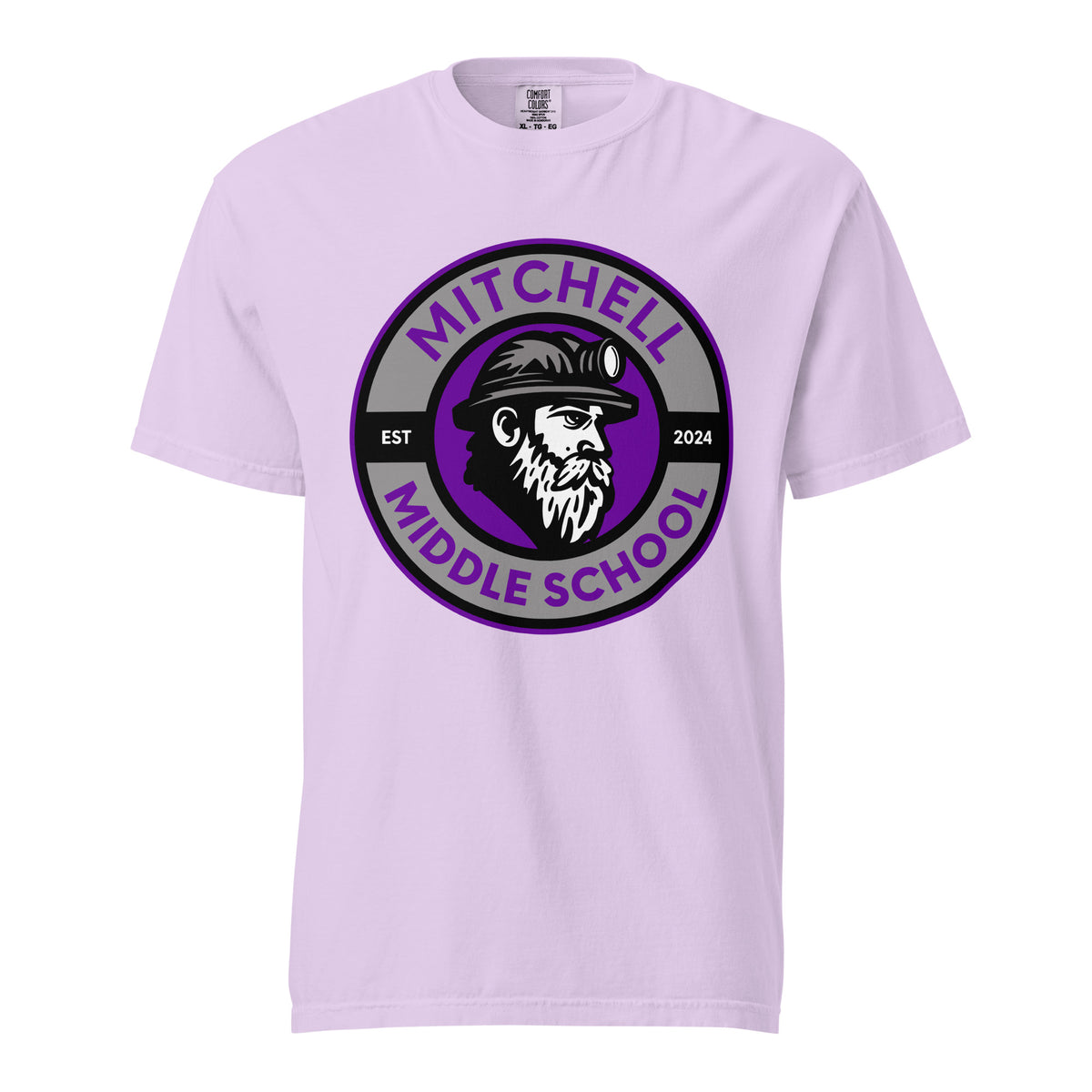 Signature | Comfort Colors T-Shirt | Mitchell Middle School Softball | Badge Logo