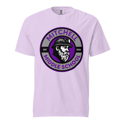 Signature | Comfort Colors T-Shirt | Mitchell Middle School Softball | Badge Logo