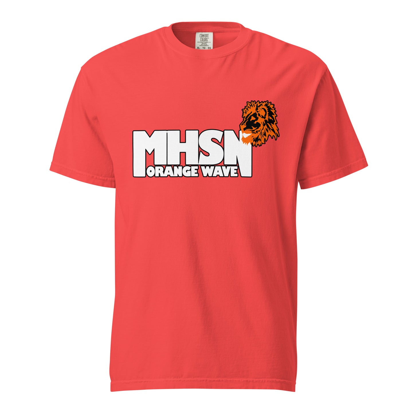 Signature | Comfort Colors T-Shirt | Orange Wave Marching Band | Crest Logo