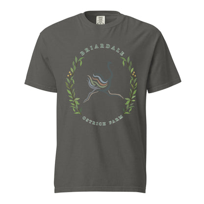 Signature | Comfort Colors T-Shirt | Briardale Ostrich Farm | Crest Logo