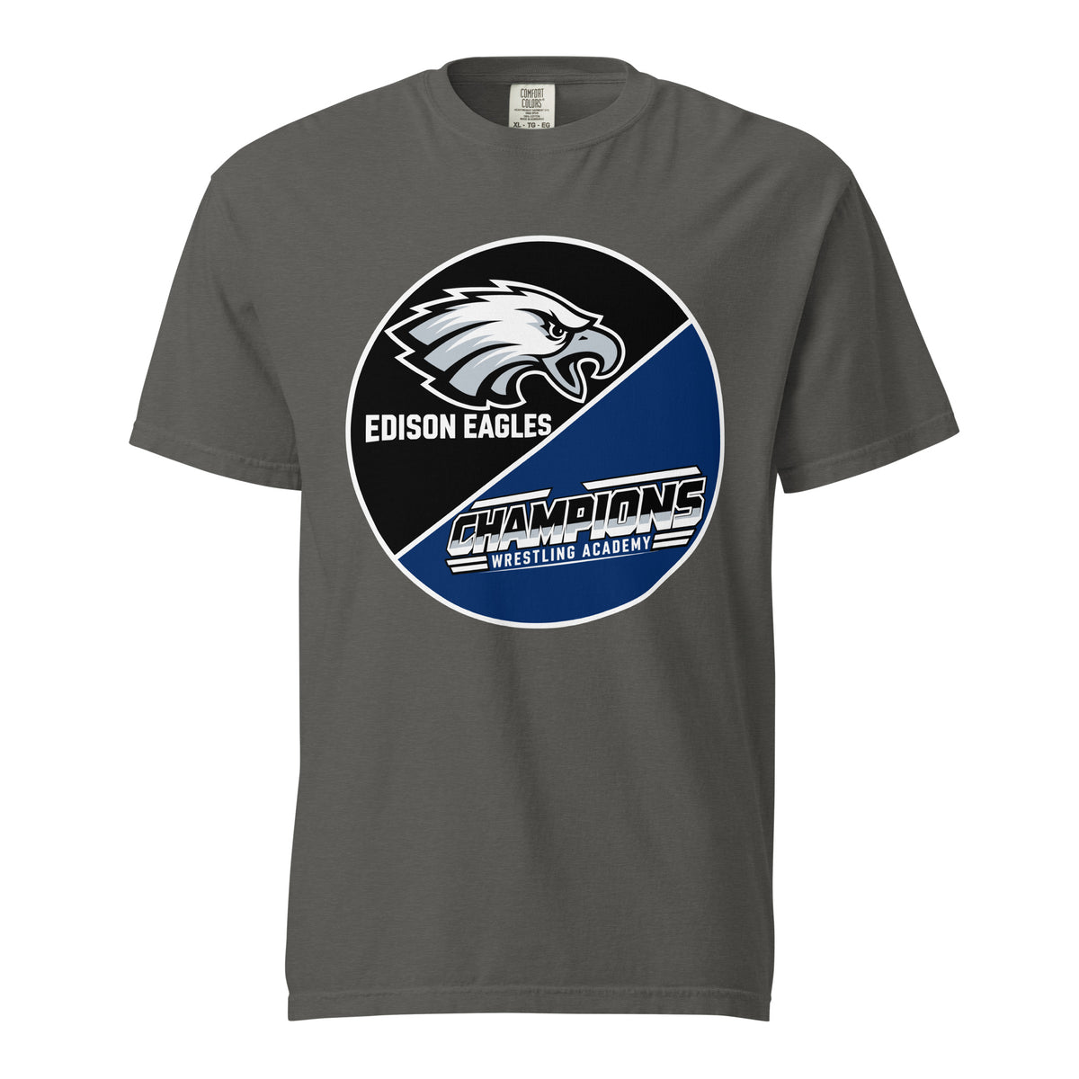 Signature | Comfort Colors T-Shirt | Edison Eagles/CWA Wrestling | Badge Logo