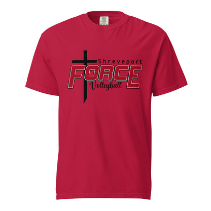 Signature | Comfort Colors T-Shirt | Shreveport Force Volleyball | Crest Logo