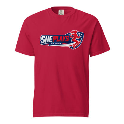 Signature | Comfort Colors T-Shirt | She Plays Nation | Crest Logo