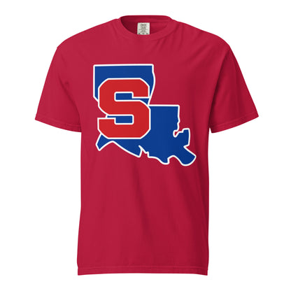 Signature | Comfort Colors T-Shirt | Louisiana Slam Baseball | Crest Logo