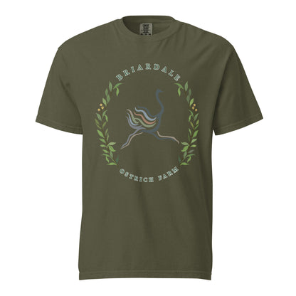 Signature | Comfort Colors T-Shirt | Briardale Ostrich Farm | Crest Logo
