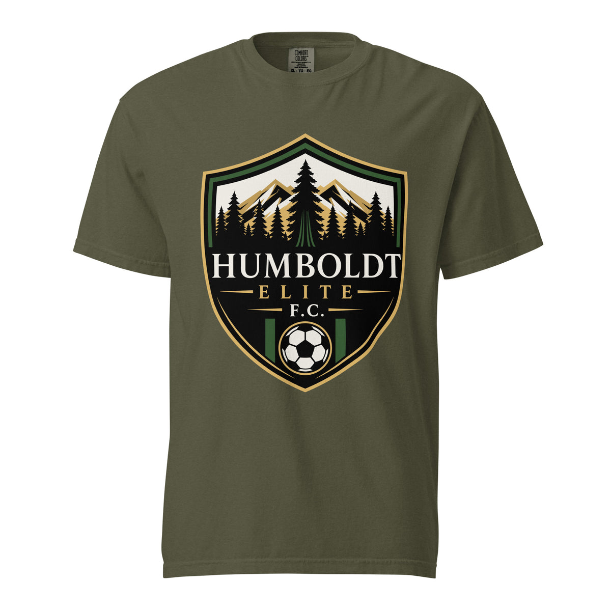 Signature | Comfort Colors T-Shirt | Humboldt Elite FC | Shield Logo