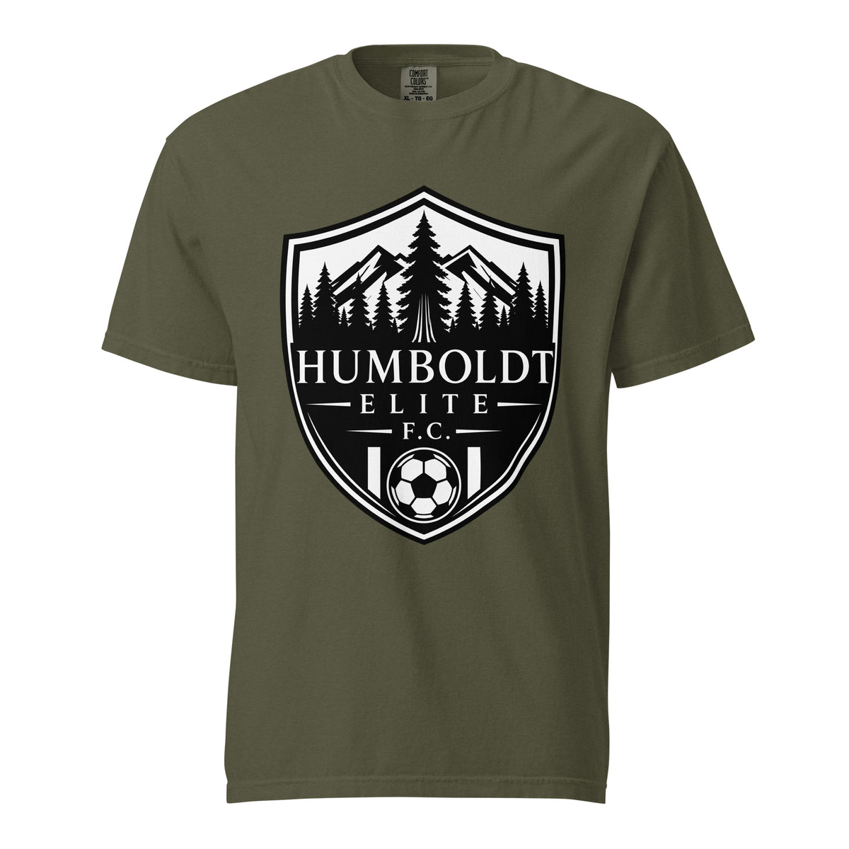 Signature | Comfort Colors T-Shirt | Humboldt Elite FC | Emblem Logo