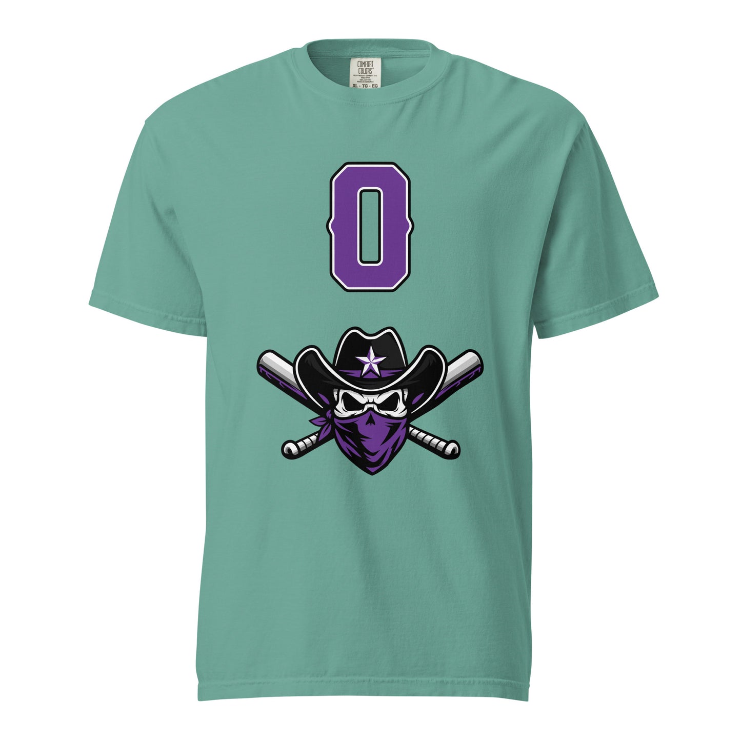 Signature | Comfort Colors T-Shirt | Carolina Outlaws Baseball | Purple Renegades Logo