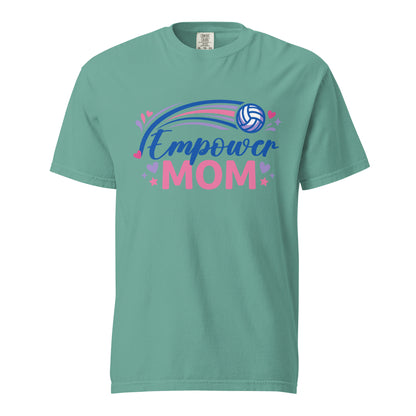 Signature | Comfort Colors T-Shirt | Empower Volleyball Club | Mom Crest Logo