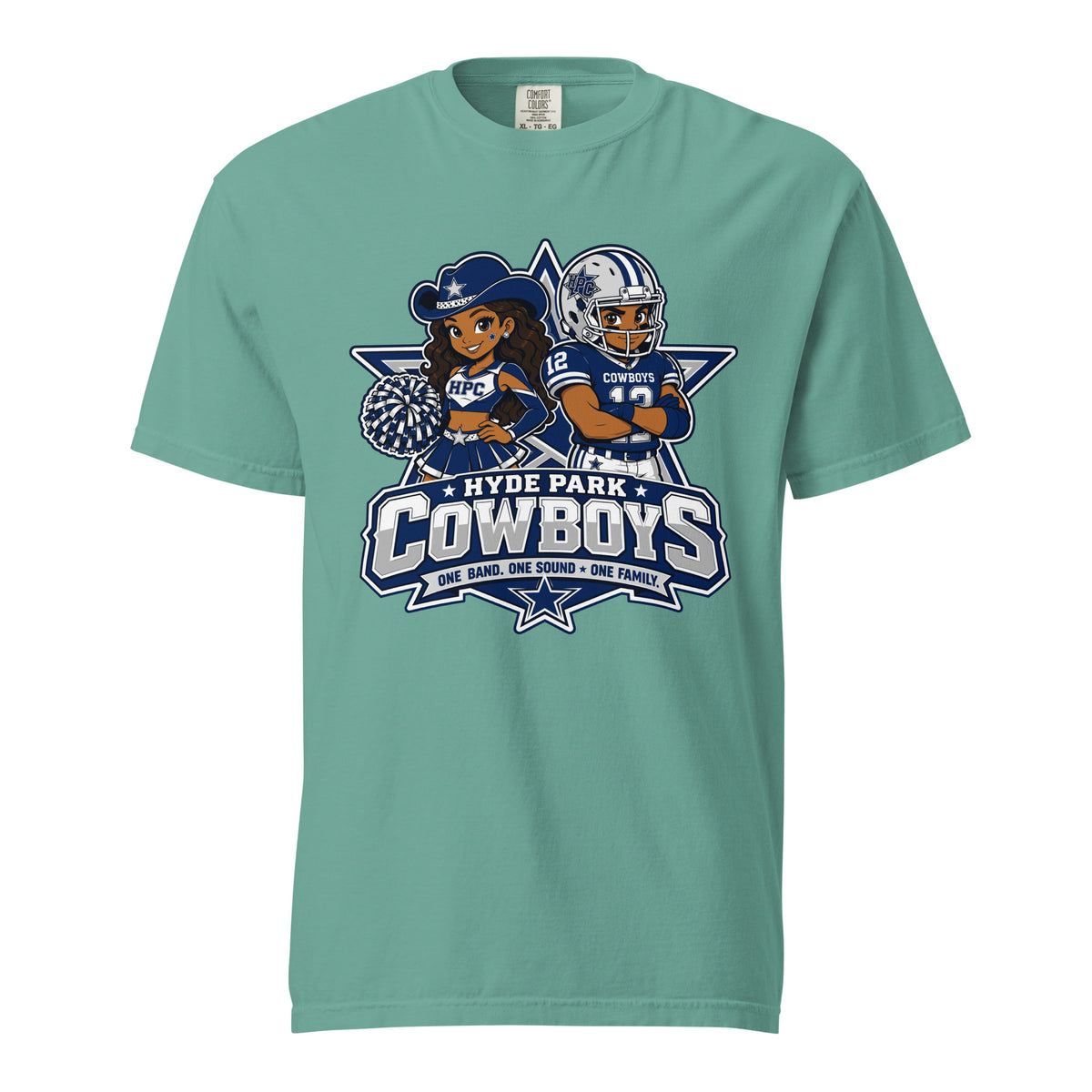 Signature | Comfort Colors T-Shirt | Hyde Park Cowboys | Vanguard Logo