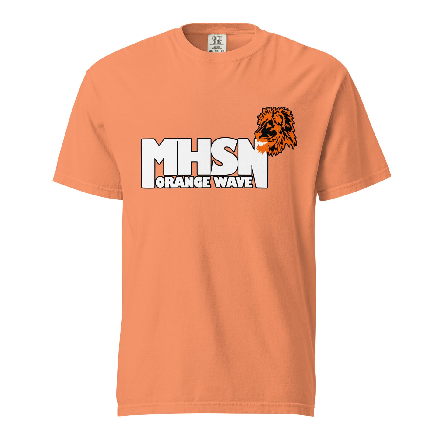 Signature | Comfort Colors T-Shirt | Orange Wave Marching Band | Crest Logo