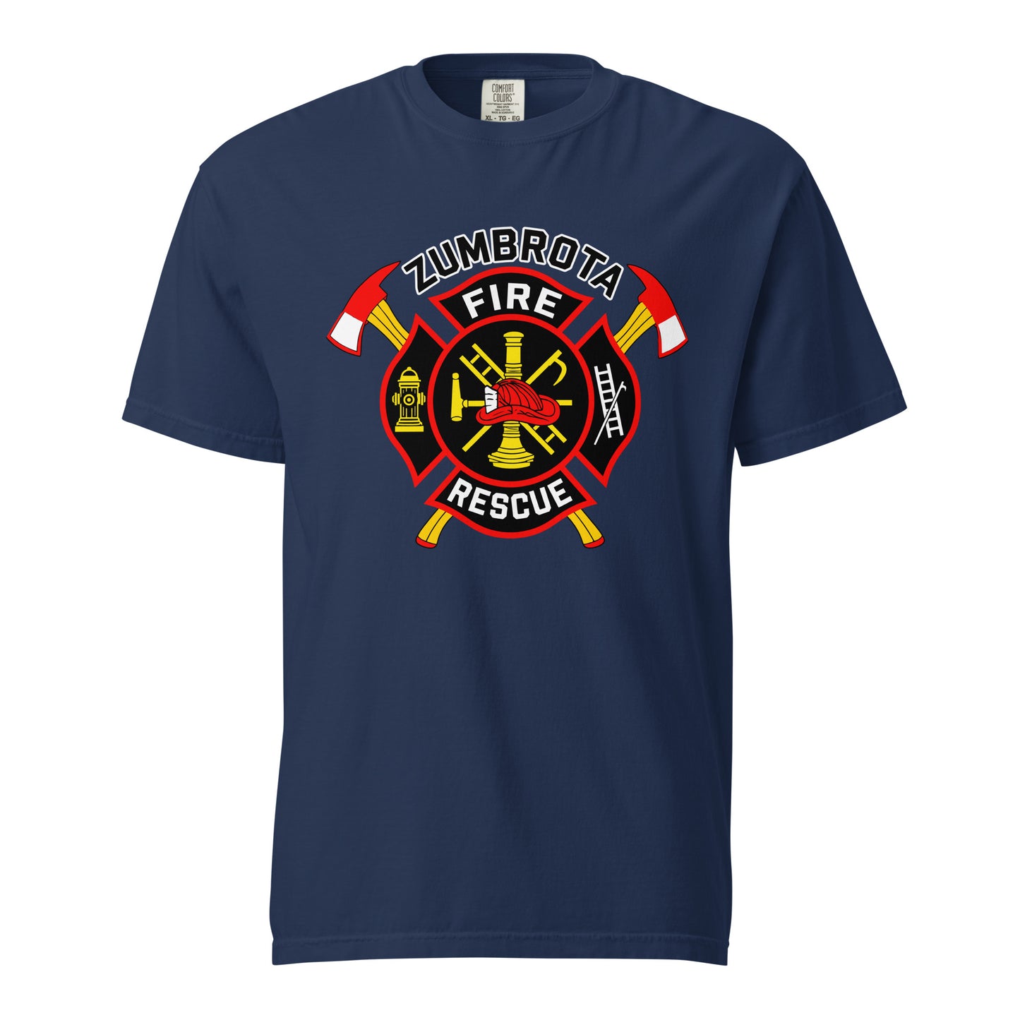 Signature | Comfort Colors T-Shirt | Zumbrota Fire Department | Vanguard Logo