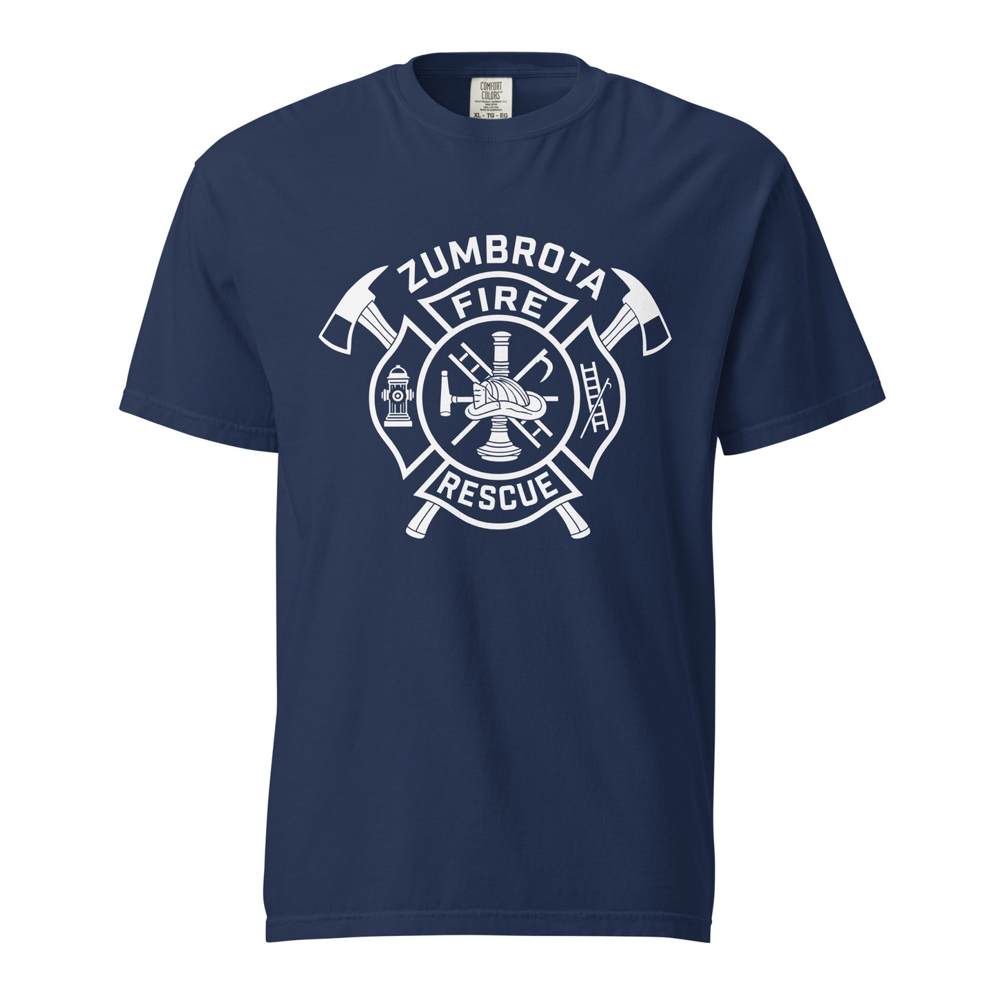 Signature | Comfort Colors T-Shirt | Zumbrota Fire Department | Crest Logo