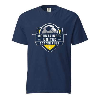 Signature | Comfort Colors T-Shirt | Mountaineer United Soccer Club | Alpine Crest Logo