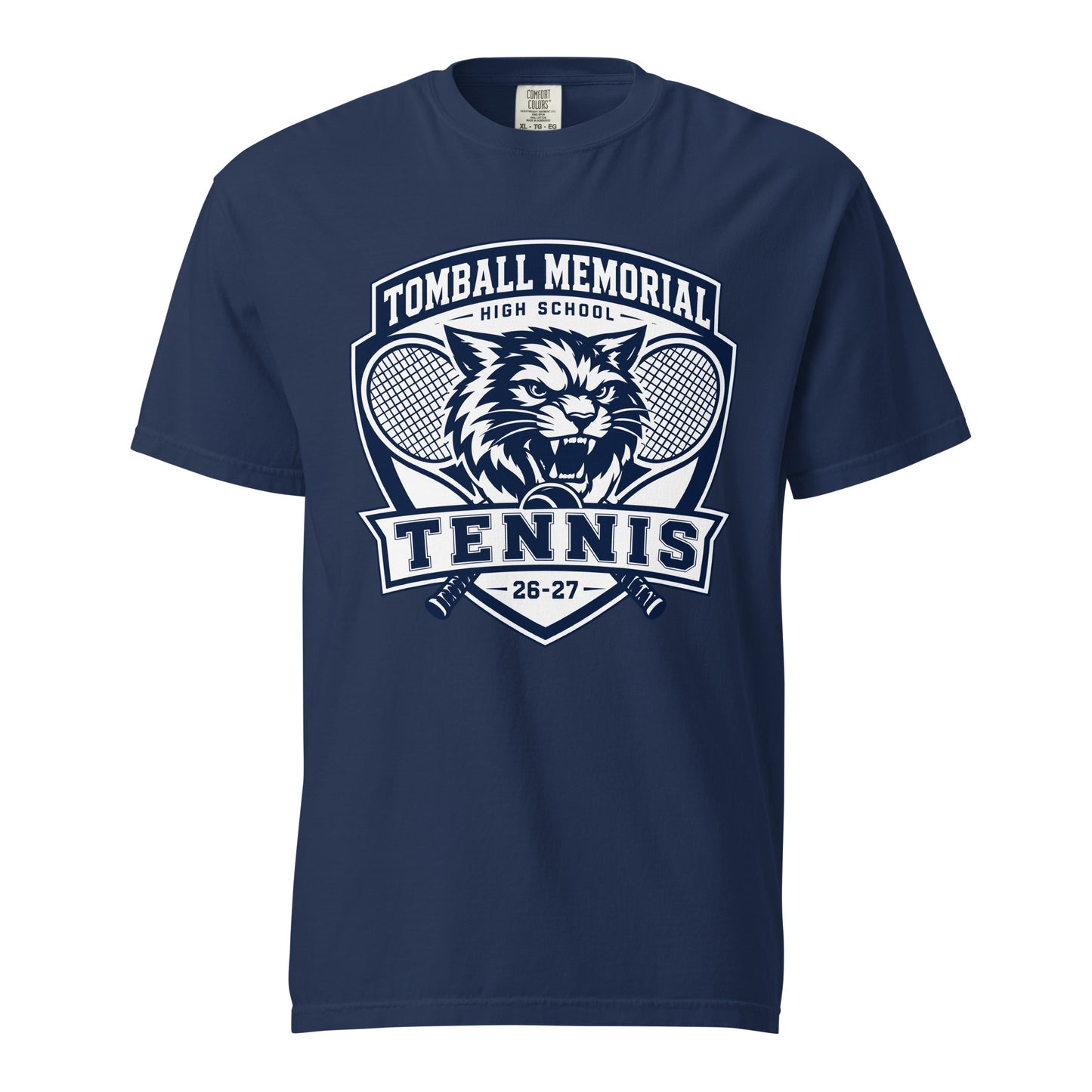 Signature | Comfort Colors T-Shirt | TMHS Tennis | Shield Logo