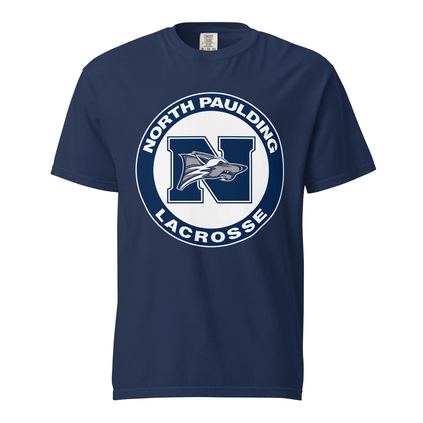 Signature | Comfort Colors T-Shirt | North Paulding Lacrosse | Badge Logo
