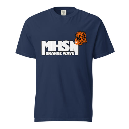 Signature | Comfort Colors T-Shirt | Orange Wave Marching Band | Crest Logo