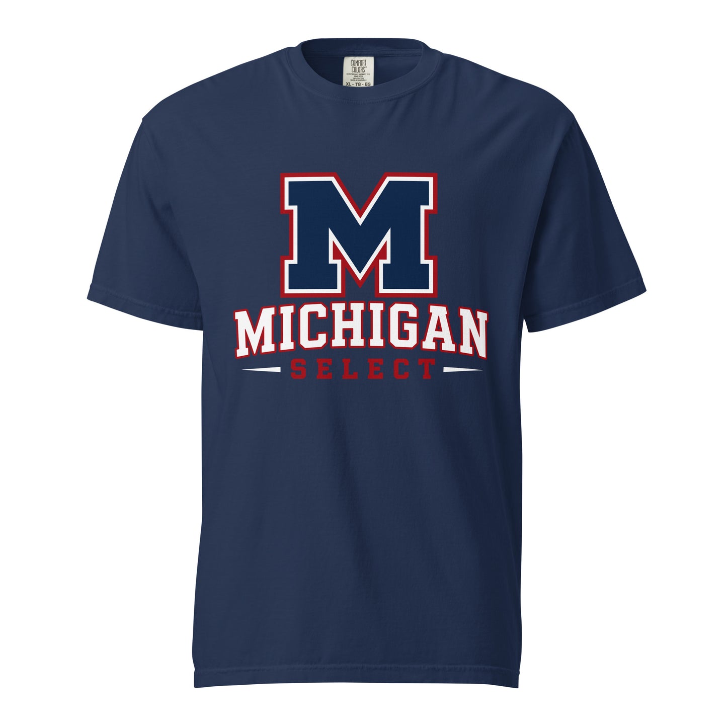 Signature | Comfort Colors T-Shirt | Michigan Select Baseball | Emblem Logo