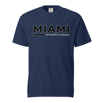 Signature | Comfort Colors T-Shirt | Miami Women's Hockey | Lettermark Logo