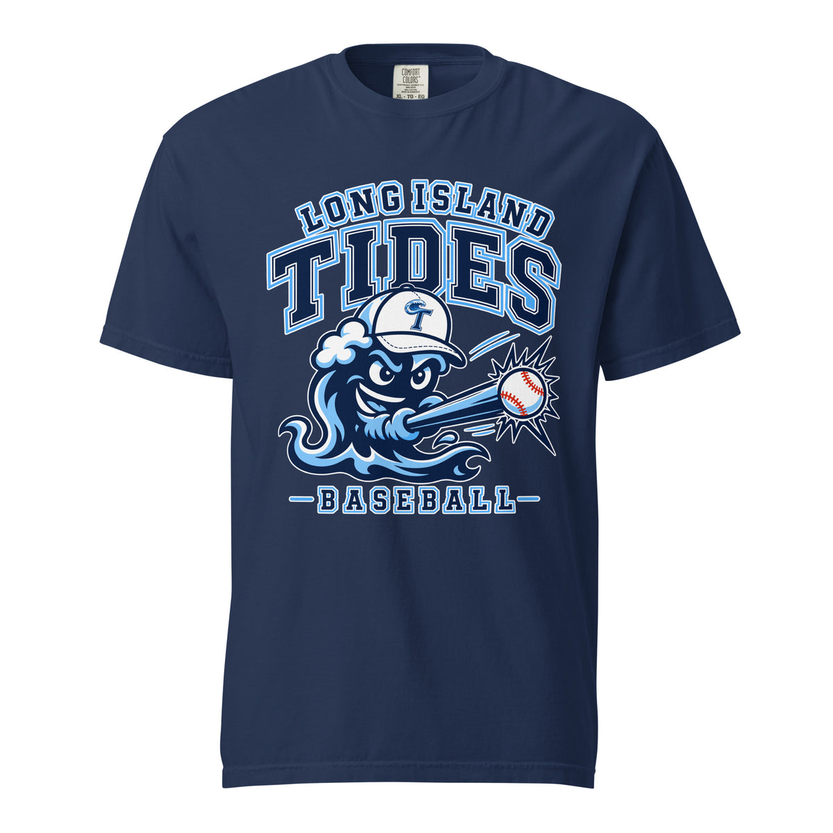 Signature | Comfort Colors T-Shirt | Long Island Tides Baseball | Valor Logo
