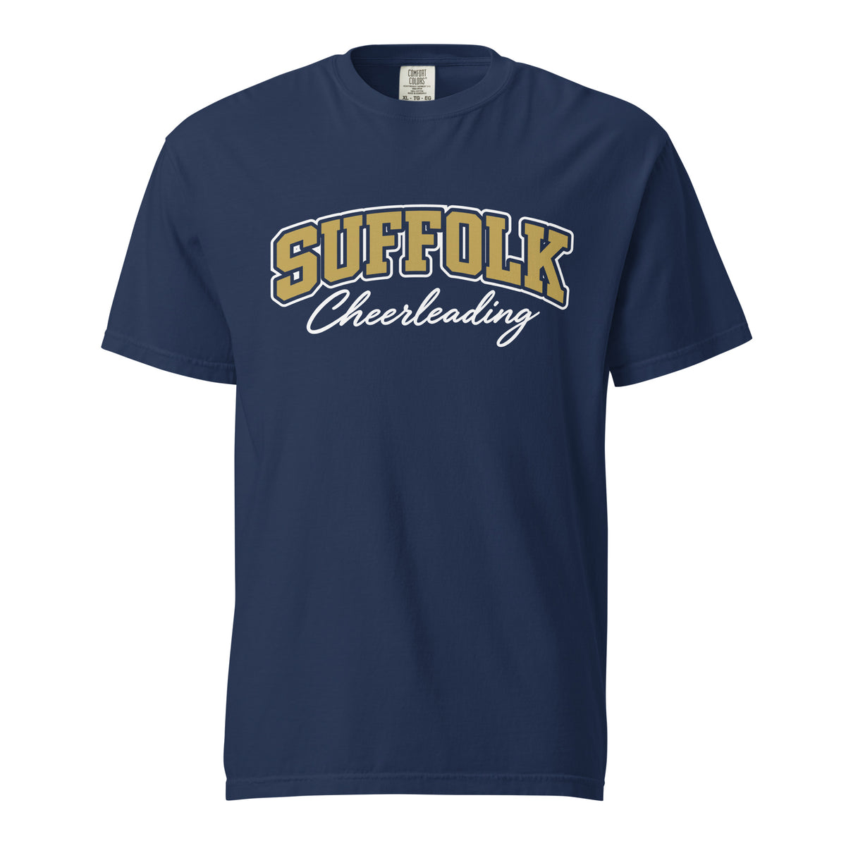 Signature | Comfort Colors T-Shirt | Suffolk University Cheerleading | Valor Logo
