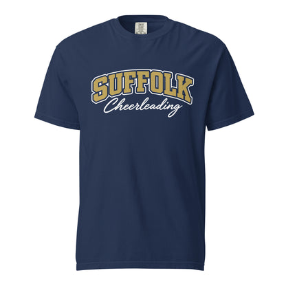 Signature | Comfort Colors T-Shirt | Suffolk University Cheerleading | Valor Logo