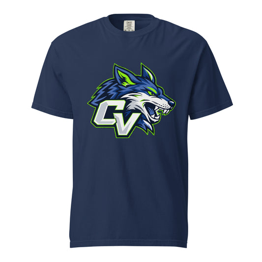 Signature | Comfort Colors T-Shirt | Cumberland Valley Coyotes Football | Crest Logo