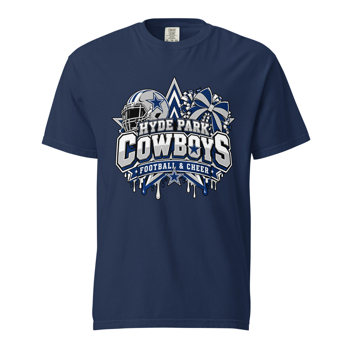 Signature | Comfort Colors T-Shirt | Hyde Park Cowboys | Crest Logo