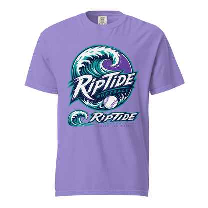 Signature | Comfort Colors T-Shirt | RipTide Softball | Crest Logo