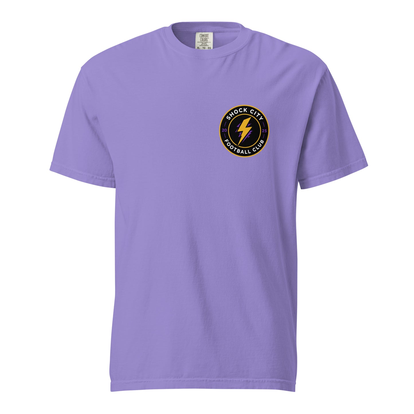Signature | Comfort Colors T-Shirt | Shock City FC | Badge Logo