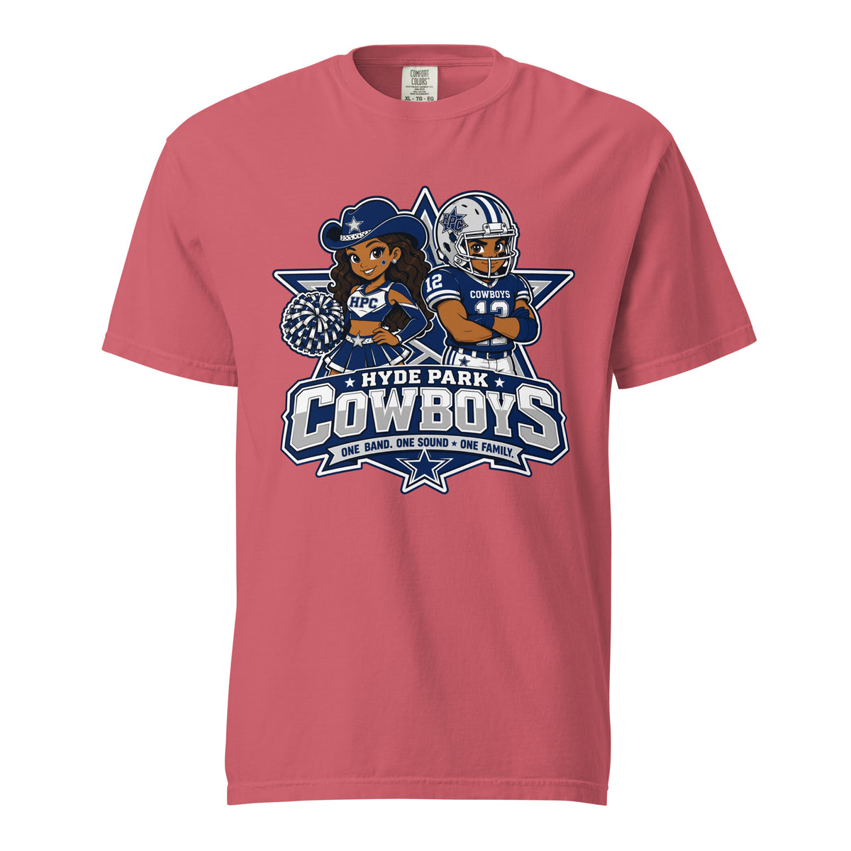 Signature | Comfort Colors T-Shirt | Hyde Park Cowboys | Vanguard Logo