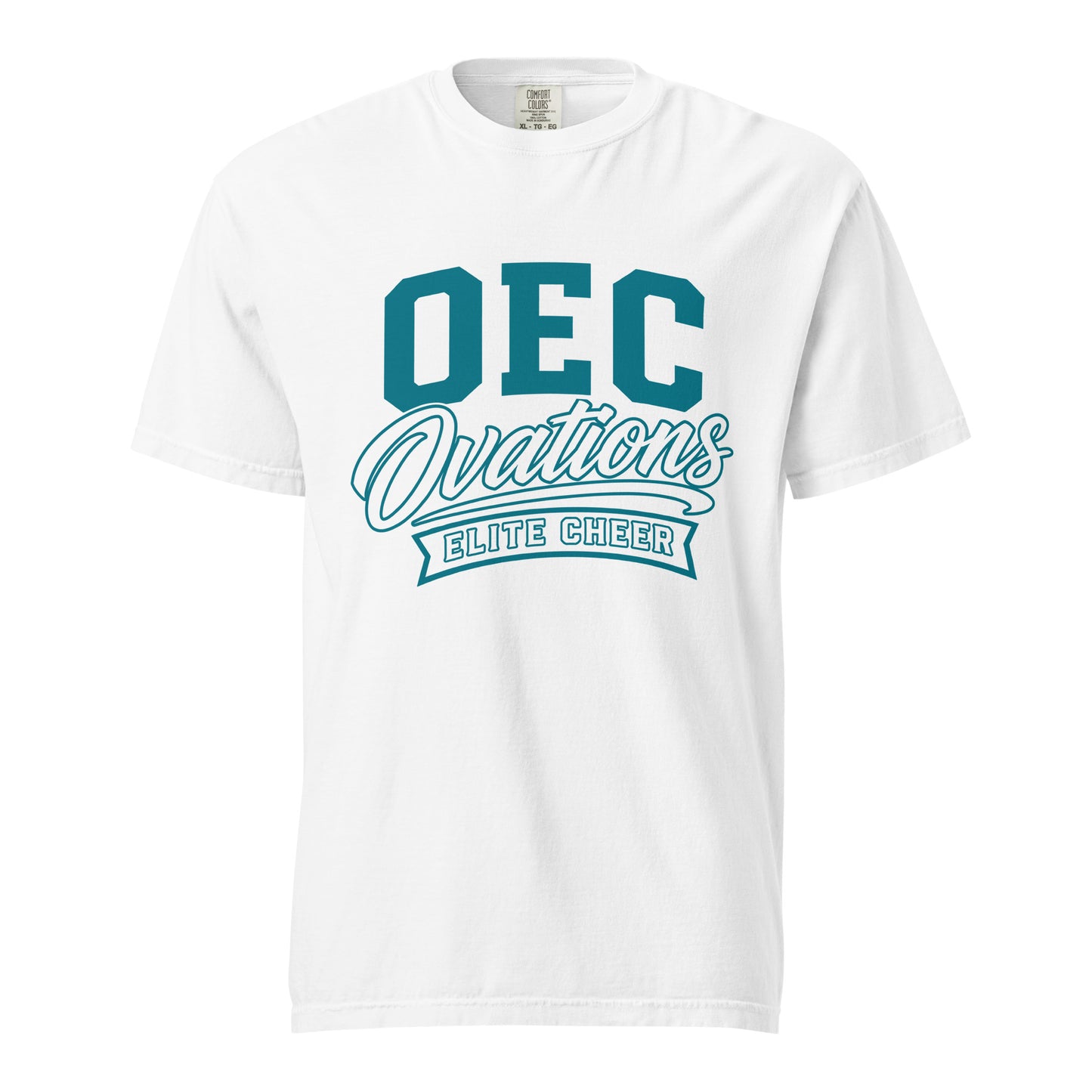 Signature | Comfort Colors T-Shirt | Ovations Elite Cheer | Emblem Logo