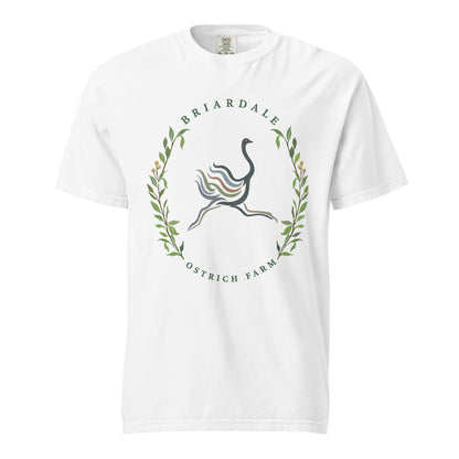 Signature | Comfort Colors T-Shirt | Briardale Ostrich Farm | Crest Logo