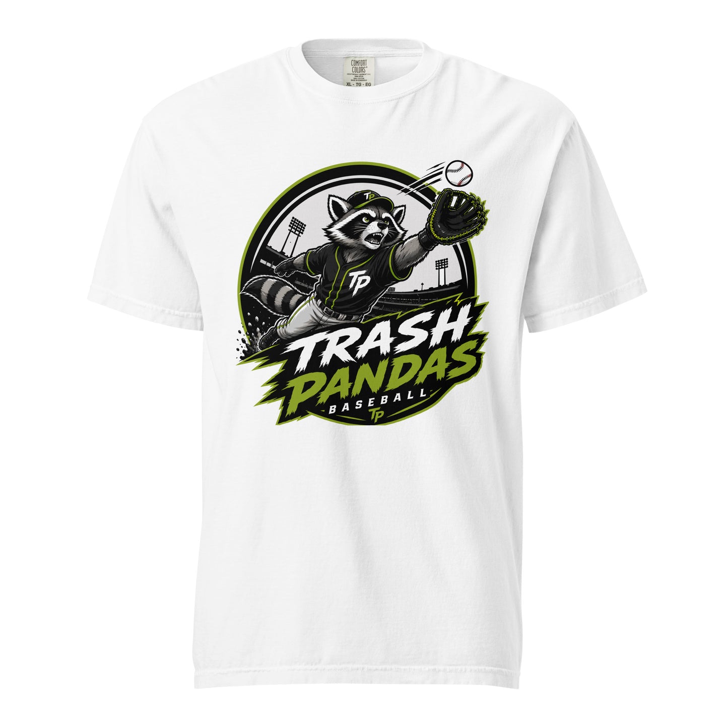 Signature | Comfort Colors T-Shirt | Trash Pandas Baseball Organization | Emblem Logo