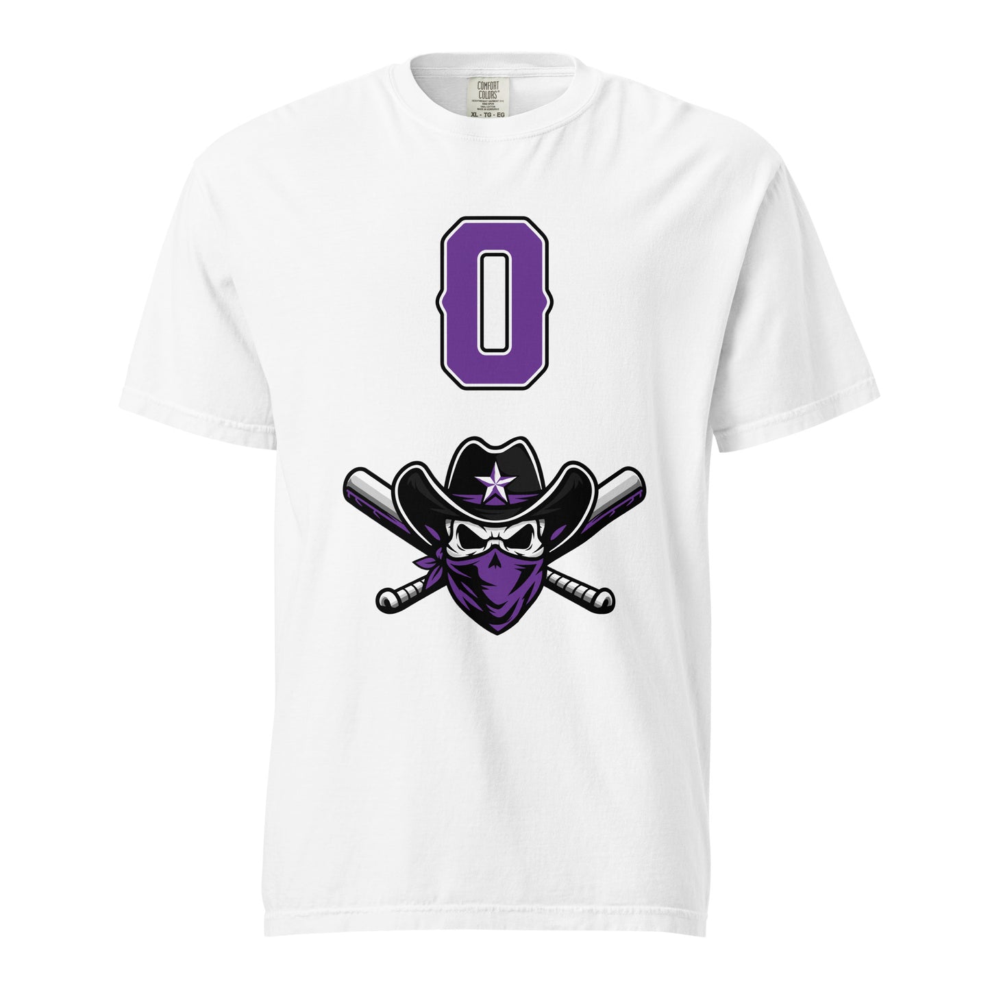 Signature | Comfort Colors T-Shirt | Carolina Outlaws Baseball | Purple Renegades Logo
