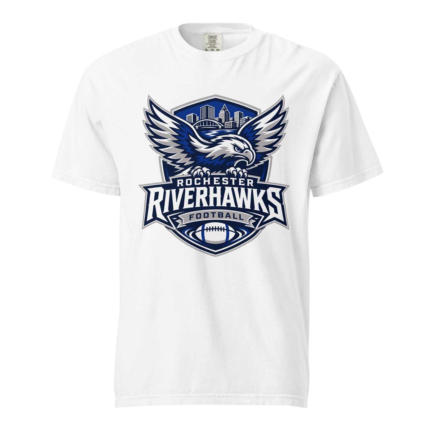 Signature | Comfort Colors T-Shirt | Rochester Riverhawks | Shield Logo